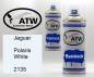 Preview: Jaguar, Polaris White, 2135: 400ml Sprühdose + 400ml Klarlack - Set, von ATW Autoteile West.